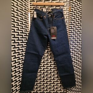 Levi’s Premium Wedgie Straight | 28 | High Rise | Tapered Leg Dark Indigo | NWT